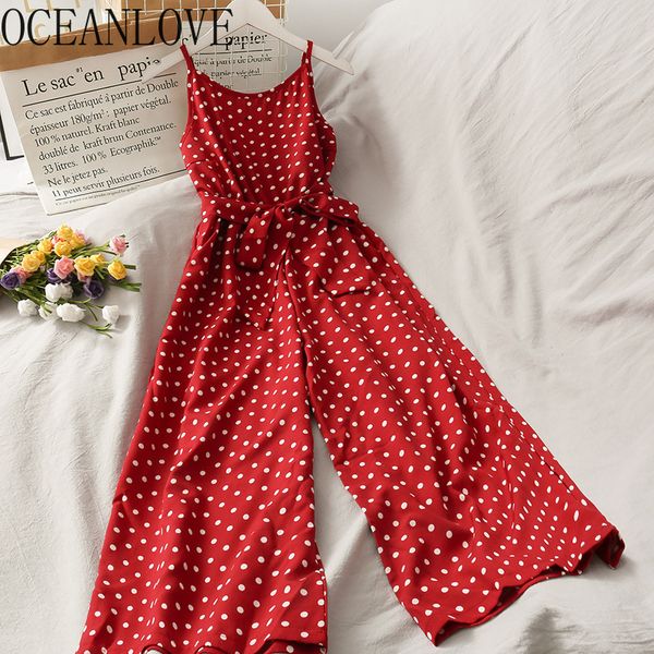 oceanlove dot bandge bow women rompers 2020 summer holiday jumpsuit thin chiffon korean fashion ropa mujer backless 17210, Black;white
oceanlove dot bandge bow women rompers 2020 summer holiday jumpsuit thin chiffon korean fashion ropa mujer backless 17210, Black;white