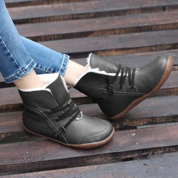 women boots warm fur winter boots lace up snow female comfortable flat tide shoes 2020 botas mujer for women winter shoes, Black
women boots warm fur winter boots lace up snow female comfortable flat tide shoes 2020 botas mujer for women winter shoes, Black