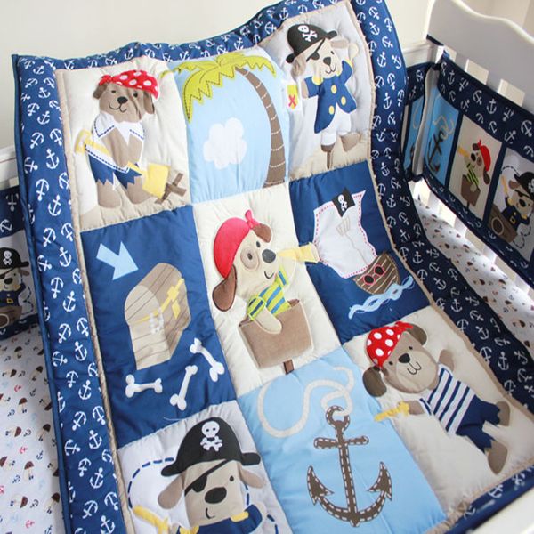 promotion baby cot organizer crib bedding set for baby boy cotton 7pcs bed set embroidery 3d pirates quilt skirt bumpe
promotion baby cot organizer crib bedding set for baby boy cotton 7pcs bed set embroidery 3d pirates quilt skirt bumpe
