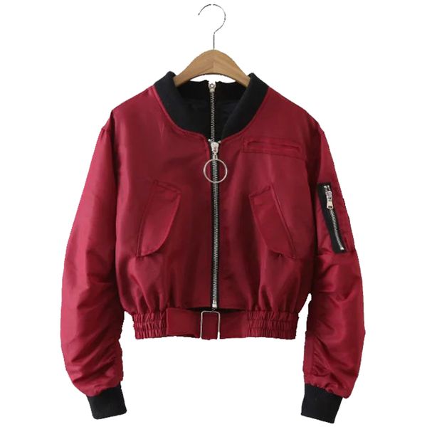 short bomber jacket women 2019 autumn winter trending products windbreaker cropped jacket korean street style coat women, Black;brown
short bomber jacket women 2019 autumn winter trending products windbreaker cropped jacket korean street style coat women, Black;brown