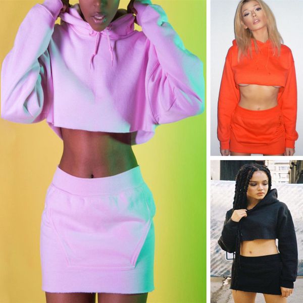 hirigin 2 pieces set women hoodie long sleeve sweatshirt crop hooded two pieces pocket pencil skirt bodycon skirts set, White
hirigin 2 pieces set women hoodie long sleeve sweatshirt crop hooded two pieces pocket pencil skirt bodycon skirts set, White