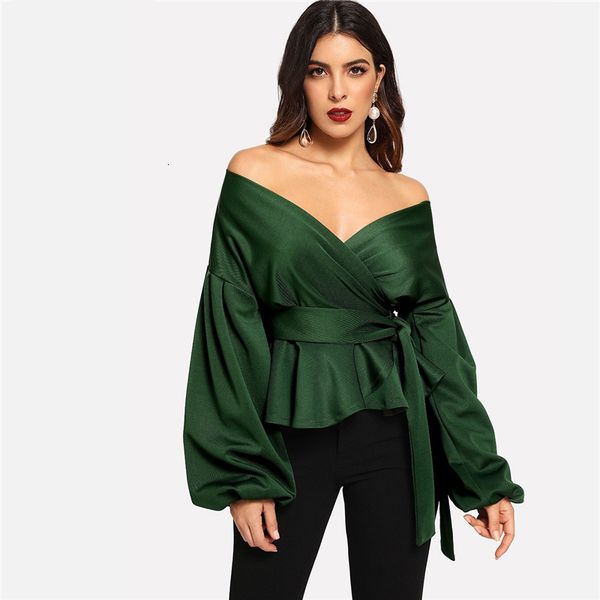 woman blouse woman green elegant office lady solid lantern sleeve surplice blouse autumn workwear women and blouses, White
woman blouse woman green elegant office lady solid lantern sleeve surplice blouse autumn workwear women and blouses, White