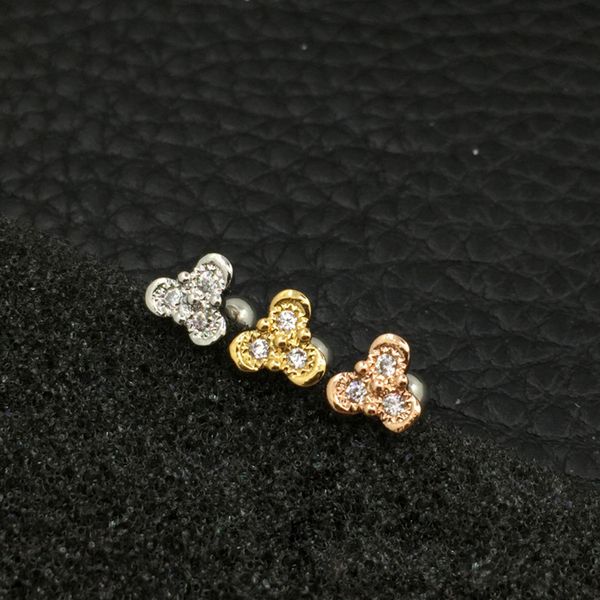 16g steel ear tragus cartilage piercing crystal flower conch lobe earrings barbell piercing orelha ear stud helix jewelry, Slivery;golden
16g steel ear tragus cartilage piercing crystal flower conch lobe earrings barbell piercing orelha ear stud helix jewelry, Slivery;golden