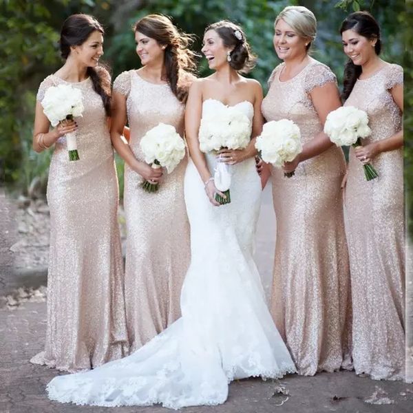 2020 scoop neck short sleeves sequins rose gold bridesmaids dresses slim formal beaded honor of maid custom vestidos de bridesmaid gowns, White;pink
2020 scoop neck short sleeves sequins rose gold bridesmaids dresses slim formal beaded honor of maid custom vestidos de bridesmaid gowns, White;pink