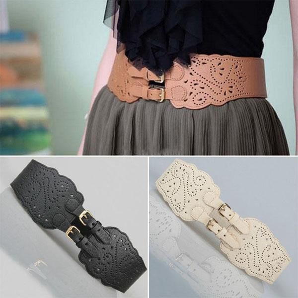 2019 new women vintage irregular pu leather hollow waistbelt wide side leather elastic waistband dress clothes decor belts, Black;brown
2019 new women vintage irregular pu leather hollow waistbelt wide side leather elastic waistband dress clothes decor belts, Black;brown
