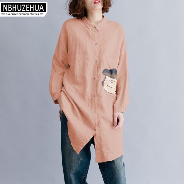 nbhuzehua women shirts long sleeve cotton linen ladies long blouses 2019 spring cartoon female blouses plus size 4xl 5xl 19-d119, White
nbhuzehua women shirts long sleeve cotton linen ladies long blouses 2019 spring cartoon female blouses plus size 4xl 5xl 19-d119, White