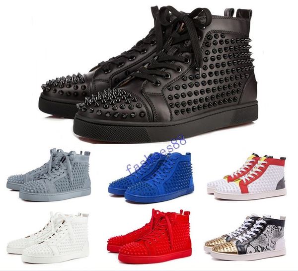 2019 designer shoes studded spikes flats shoes red bottoms shoes mens womens party lovers genuine leather sneakers size 36-46, Black
2019 designer shoes studded spikes flats shoes red bottoms shoes mens womens party lovers genuine leather sneakers size 36-46, Black