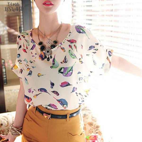 summer print female t shirt o neck plaied printed women short sleeve female t shirts batwing loose chiffon shirt feminino, White
summer print female t shirt o neck plaied printed women short sleeve female t shirts batwing loose chiffon shirt feminino, White