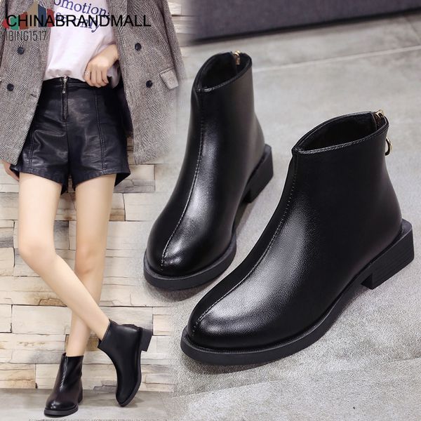 fashion winter shoes women's genuine leather ankle boots casual comfortable warm woman snow boots flat, Black
fashion winter shoes women's genuine leather ankle boots casual comfortable warm woman snow boots flat, Black