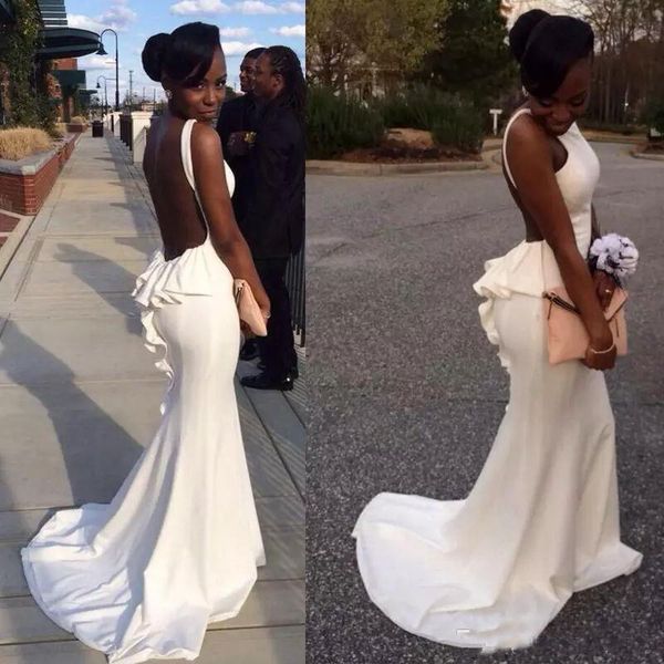 African Black Girl Formal Evening Dresses Long Spaghetti Straps Sexy Mermaid Prom Dress Sweep Train Ruffles Party Gown
African Black Girl Formal Evening Dresses Long Spaghetti Straps Sexy Mermaid Prom Dress Sweep Train Ruffles Party Gown