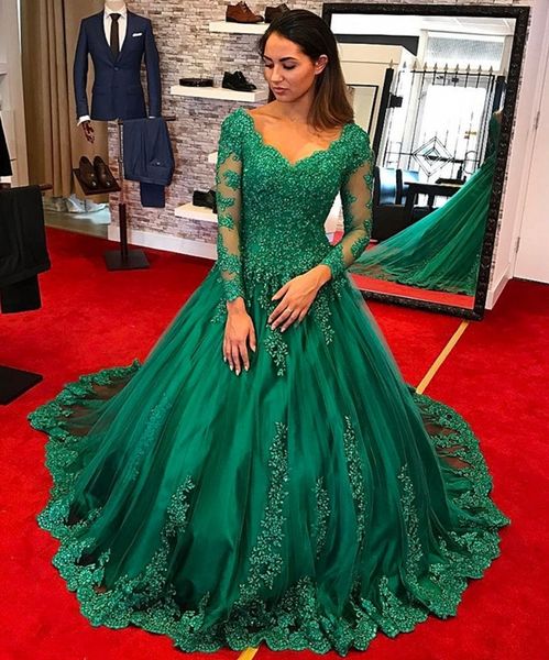 custom made new elegant lace evening dresses v neck long sleeve appliques a line formal occasion party dresses sale, Black;red
custom made new elegant lace evening dresses v neck long sleeve appliques a line formal occasion party dresses sale, Black;red