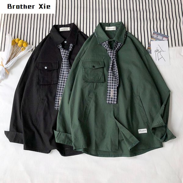 autumn new dress shirt men's fashion solid color business casual shirt man streetwear wild loose long-sleeved men s-xl, White;black
autumn new dress shirt men's fashion solid color business casual shirt man streetwear wild loose long-sleeved men s-xl, White;black