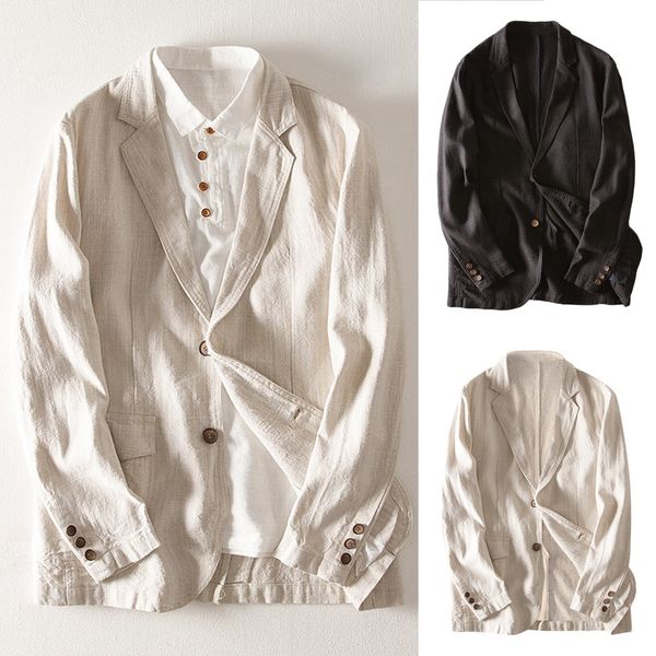 men's slim suit jacket slim fit linen blend pocket solid long sleeve suits blazer jacket outwear mandarin fit suit, White;black
men's slim suit jacket slim fit linen blend pocket solid long sleeve suits blazer jacket outwear mandarin fit suit, White;black