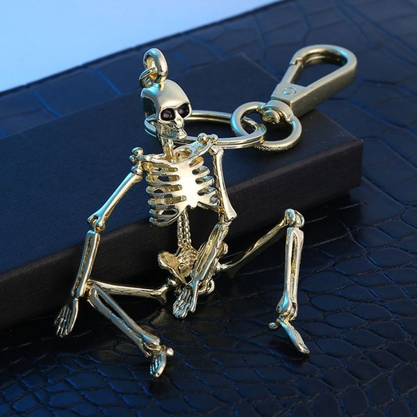 fashion 3d skull keychain for men personalized car keychains joint foldable skeleton pendant key rings bag charm gifts, Silver
fashion 3d skull keychain for men personalized car keychains joint foldable skeleton pendant key rings bag charm gifts, Silver