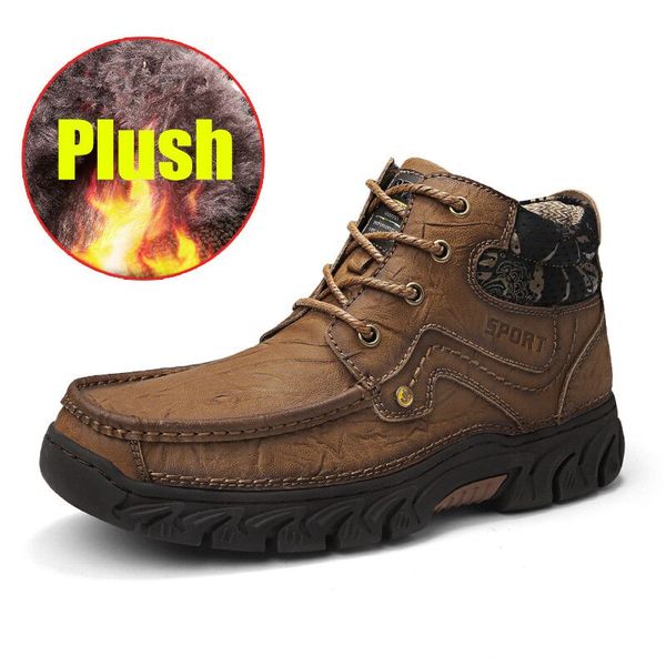 new men boots winter plush warm snow boots man winter shoes male footwear fashion rubber leather ankle, Black
new men boots winter plush warm snow boots man winter shoes male footwear fashion rubber leather ankle, Black