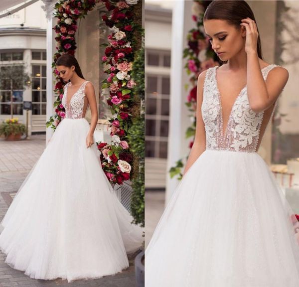 2019 sexy summer beach свадебные платья sheer глубокий v шеи кружева аппликации бусины линия boho свадебные платья vestido де novia, White
2019 sexy summer beach свадебные платья sheer глубокий v шеи кружева аппликации бусины линия boho свадебные платья vestido де novia, White