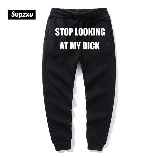 sports trousers fashion sports alphabet printing ladies men jogging pants hip-hop street clothing men, Black