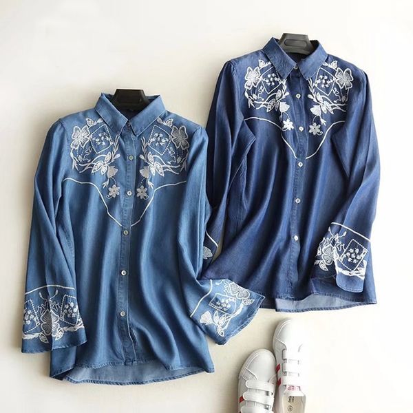 2018 white flower embroidery women blouses spring autumn long sleeve women shirt vintage denim cotton blouses blusas mujer
2018 white flower embroidery women blouses spring autumn long sleeve women shirt vintage denim cotton blouses blusas mujer