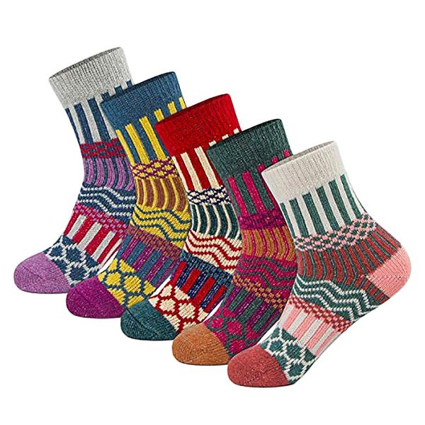 autumn and winter retro ethnic style ladies socks thick warm boots socks 5 pairs, Black;white
autumn and winter retro ethnic style ladies socks thick warm boots socks 5 pairs, Black;white