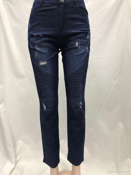 new women's motorcycle biker zipper jeans hole ripped stretch denim pencil pants female slim fit trousers jeans, Blue
new women's motorcycle biker zipper jeans hole ripped stretch denim pencil pants female slim fit trousers jeans, Blue