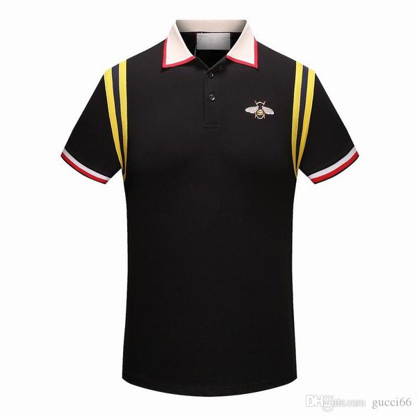 new luxury designer men's polo shirt short sleeve fashion classic polo shirt men's embroidery high street casual polo clothing, White;black
new luxury designer men's polo shirt short sleeve fashion classic polo shirt men's embroidery high street casual polo clothing, White;black