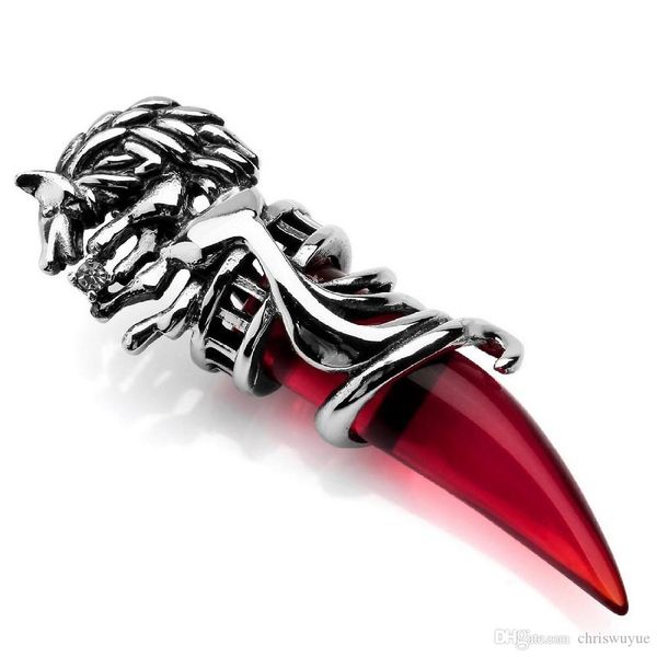 crystal red blue wolf tooth tribal floating charms for glass lockets pendant men's stainless steel pendant necklace, Silver
crystal red blue wolf tooth tribal floating charms for glass lockets pendant men's stainless steel pendant necklace, Silver