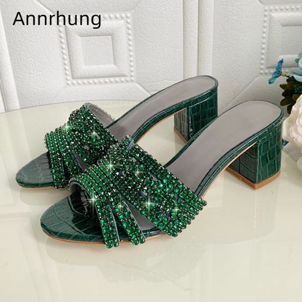 green diamond chic outwear slippers women med hoof heel open toe stone grain genuine leather runway shoes woman, Black
green diamond chic outwear slippers women med hoof heel open toe stone grain genuine leather runway shoes woman, Black