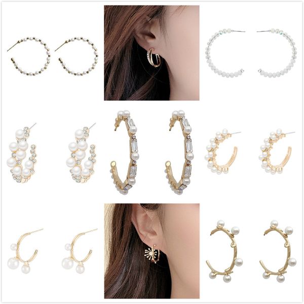 hoop & huggie 925 silver needle simulated-pearls semicircle women earrings rhinestone shiny crystal beads luxury jewelry, Golden;silver
hoop & huggie 925 silver needle simulated-pearls semicircle women earrings rhinestone shiny crystal beads luxury jewelry, Golden;silver