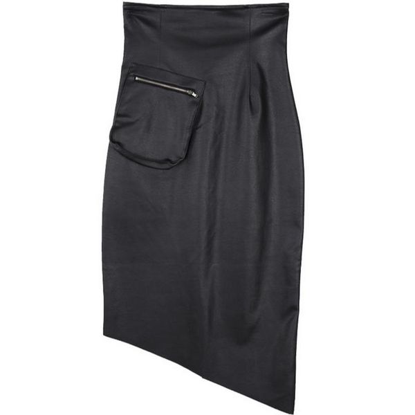new pu high waist skirt split irregularlong women's skirt autumn and winter, Black
new pu high waist skirt split irregularlong women's skirt autumn and winter, Black