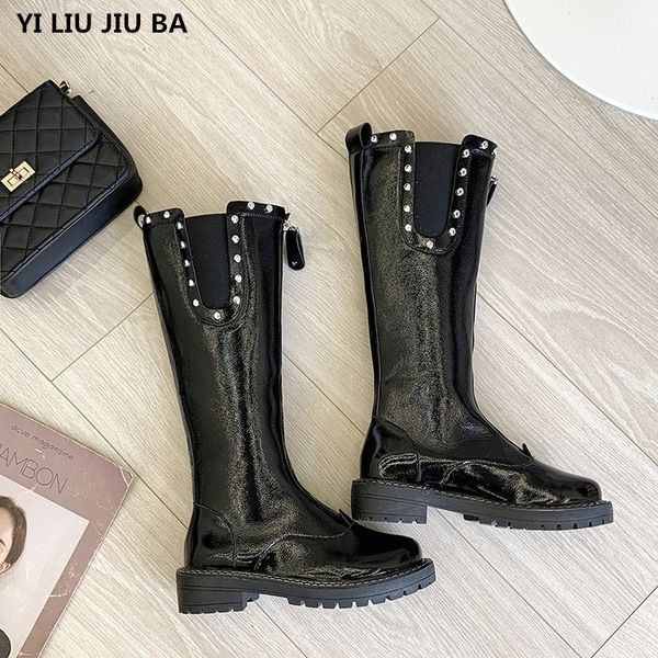 autumn winter women knee-high boots women shoes round toe mid heels fashion zipper dress boots snow botas zapatos g568, Black
autumn winter women knee-high boots women shoes round toe mid heels fashion zipper dress boots snow botas zapatos g568, Black