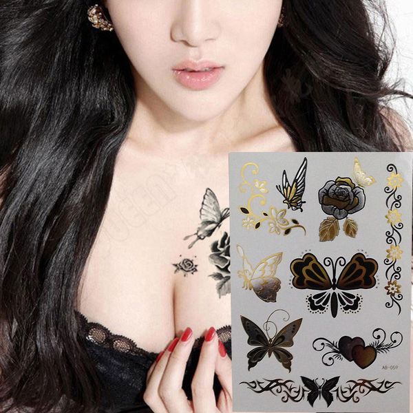 2017 new arrival butterfly and roses temporary tattoos, metallic waterproof flash tattoos
2017 new arrival butterfly and roses temporary tattoos, metallic waterproof flash tattoos
