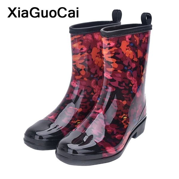 women boots waterproof ladies ankle boot fashion floral female shoes spring autumn rainboots 2020 dropshipping, Black
women boots waterproof ladies ankle boot fashion floral female shoes spring autumn rainboots 2020 dropshipping, Black