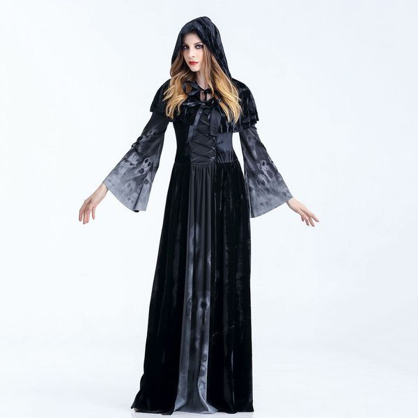 women designer cosplay costume new arrive halloween female goddess dresses horror skull vampire cosplay clothing theme costume, Black;red
women designer cosplay costume new arrive halloween female goddess dresses horror skull vampire cosplay clothing theme costume, Black;red