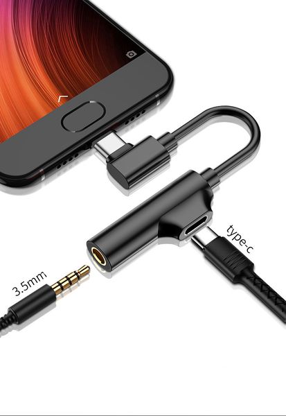 headphone converter type-c interface charging tape two in one, charging listening to music at the same time 
headphone converter type-c interface charging tape two in one, charging listening to music at the same time