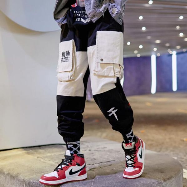 stitching contrast color embroidery multi-pocket function wind tooling pants men loose beam foot trend leisure harem pants male, Black
stitching contrast color embroidery multi-pocket function wind tooling pants men loose beam foot trend leisure harem pants male, Black