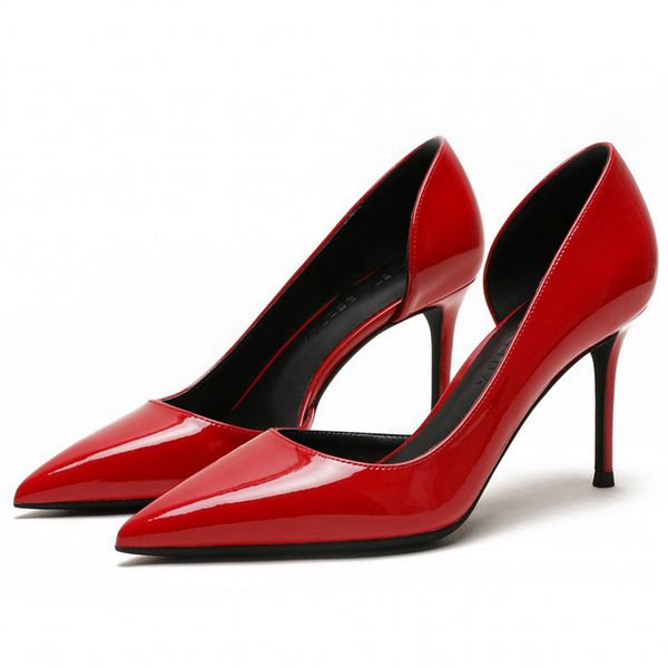 large size 34-42 new 2020 fashion 8cm high heels ladies pointed toe kid suede/patent leather summer shoes women pumps c0047, Black
large size 34-42 new 2020 fashion 8cm high heels ladies pointed toe kid suede/patent leather summer shoes women pumps c0047, Black