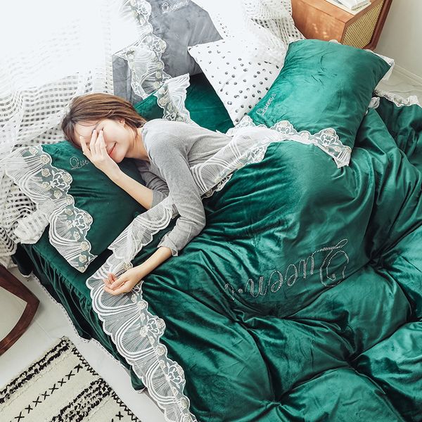 princess style crystal velvet series lace 4 pcs flat fitted bed sheet pillowcases solid green royal blue ginger bean past
princess style crystal velvet series lace 4 pcs flat fitted bed sheet pillowcases solid green royal blue ginger bean past