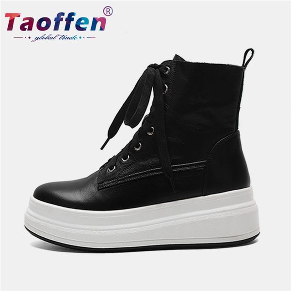 taoffen real leather women walking shoes solid color platform sport shoes women sneakers cool fashion size 34-40
taoffen real leather women walking shoes solid color platform sport shoes women sneakers cool fashion size 34-40