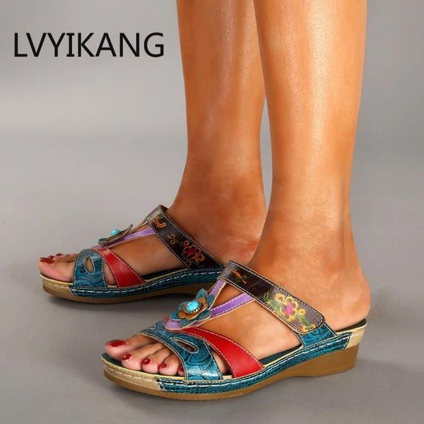 summer slippers women ethnic wind flower sandals retro bohemian fashion casual wedges open toe beach ladies plus size slippers, Black
summer slippers women ethnic wind flower sandals retro bohemian fashion casual wedges open toe beach ladies plus size slippers, Black