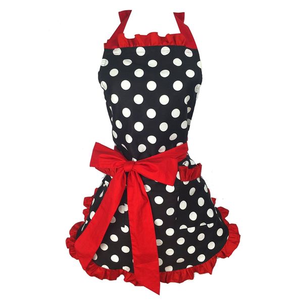 retro apron for women super cute and funny bowknot with 2 pockets adjustable cotton polka dot delicate hemline black red
retro apron for women super cute and funny bowknot with 2 pockets adjustable cotton polka dot delicate hemline black red