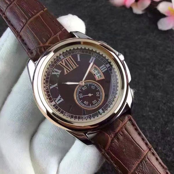 fashion luxury men watches brand small dial works with calendar leather strap wristwatches quartz watch for mens gift dropshipping, Slivery;brown
fashion luxury men watches brand small dial works with calendar leather strap wristwatches quartz watch for mens gift dropshipping, Slivery;brown