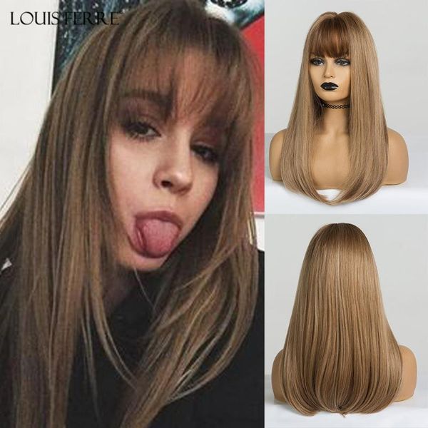 louis ferre long brown blonde wigs with bangs heat resistant synthetic straight wigs for women african american fake hair, Black
louis ferre long brown blonde wigs with bangs heat resistant synthetic straight wigs for women african american fake hair, Black