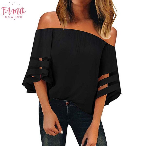 womens and blouses streetwear flare sleeve off shoulder blouse tunic ladies summer for women clothes 2020, White
womens and blouses streetwear flare sleeve off shoulder blouse tunic ladies summer for women clothes 2020, White