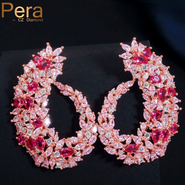 pera perfect rose gold multi colored cubic zirconia luxury big bridal wedding party earrings for women jewelry accessories e141, Silver
pera perfect rose gold multi colored cubic zirconia luxury big bridal wedding party earrings for women jewelry accessories e141, Silver