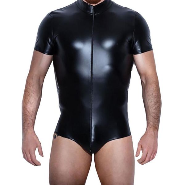 men's g-strings linme patent leather short sleeve catsuit zipper closure thong bodysuit slim fit leotard shiny wetlook plus size clubwe, Black;brown
men's g-strings linme patent leather short sleeve catsuit zipper closure thong bodysuit slim fit leotard shiny wetlook plus size clubwe, Black;brown