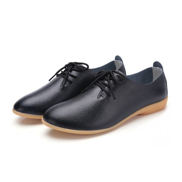 women ladies female mother leather shoes flats loafers cow genuine leather pigskin lace up moccasins 35-41 xxh-929 summer low, Black
women ladies female mother leather shoes flats loafers cow genuine leather pigskin lace up moccasins 35-41 xxh-929 summer low, Black