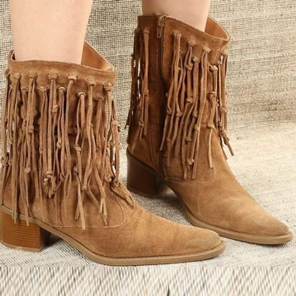 new fashion women boots autumn winter tassel round tip boots woman fashion shoes quality suede flats solid ankle, Black
new fashion women boots autumn winter tassel round tip boots woman fashion shoes quality suede flats solid ankle, Black