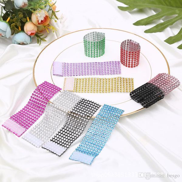 Rhineston Napkin Rings Plastic Napkin Buckle Mesh Wrap Napkin Ring Serviette Holder Hotel Wedding Accessory Table Decoration VT0317
Rhineston Napkin Rings Plastic Napkin Buckle Mesh Wrap Napkin Ring Serviette Holder Hotel Wedding Accessory Table Decoration VT0317