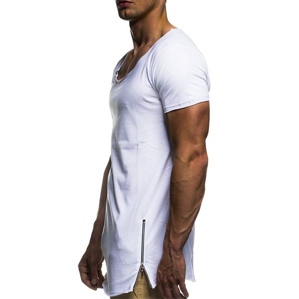 men's clothing europe america fashion solid color round neck zipper stitching slim short-sleeved large size t-shirt, Gray;blue
men's clothing europe america fashion solid color round neck zipper stitching slim short-sleeved large size t-shirt, Gray;blue