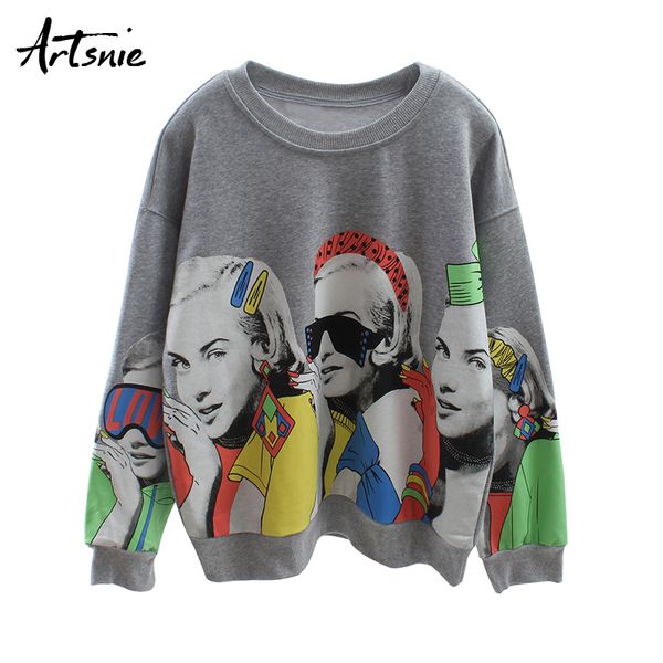 artsnie характер принт женщин толстовки зима 2019 серый случайные негабаритные толстовки streetwear трикотажные толстовки женские, Black
artsnie характер принт женщин толстовки зима 2019 серый случайные негабаритные толстовки streetwear трикотажные толстовки женские, Black